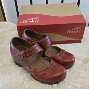 Dansko Burgundy Mary Jane Shoes